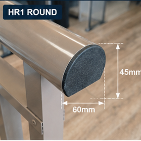 HR1 Round aluminium top rail profile