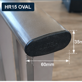 HR15 Oval aluminium top rail profile